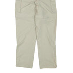 QEUCHUA Womens Polyester Blend Beige Relaxed Zip Cargo Trousers W24 L29 Outdoor