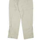 QEUCHUA Womens Polyester Blend Beige Relaxed Zip Cargo Trousers W24 L29 Outdoor