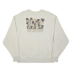 VANS Mens Cream Sweatshirt S Crew Neck Cotton Blend Pullover Floral Print