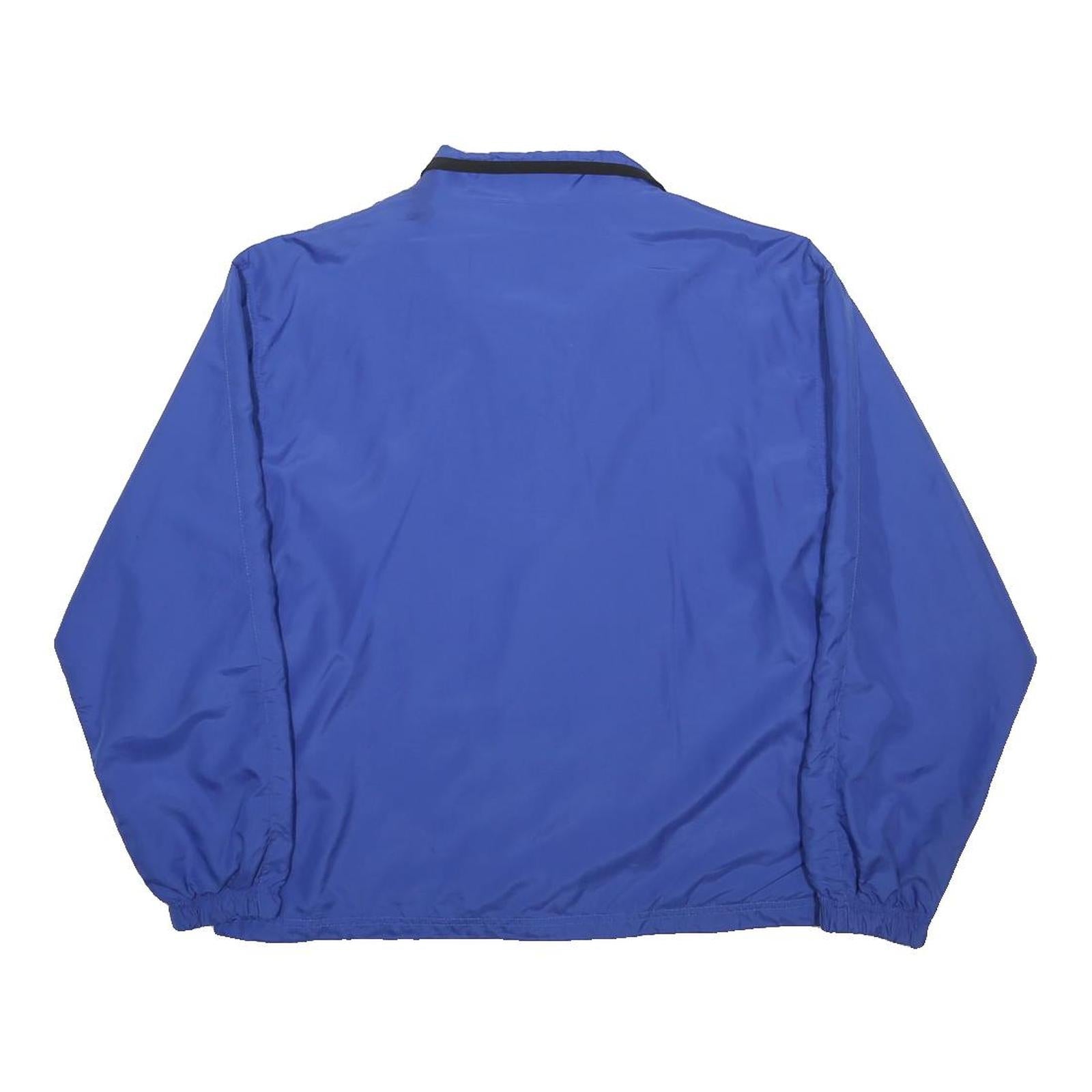 REEBOK Womens Blue Lightweight Jacket UK 14 Polyester Zip Casual Sportswear