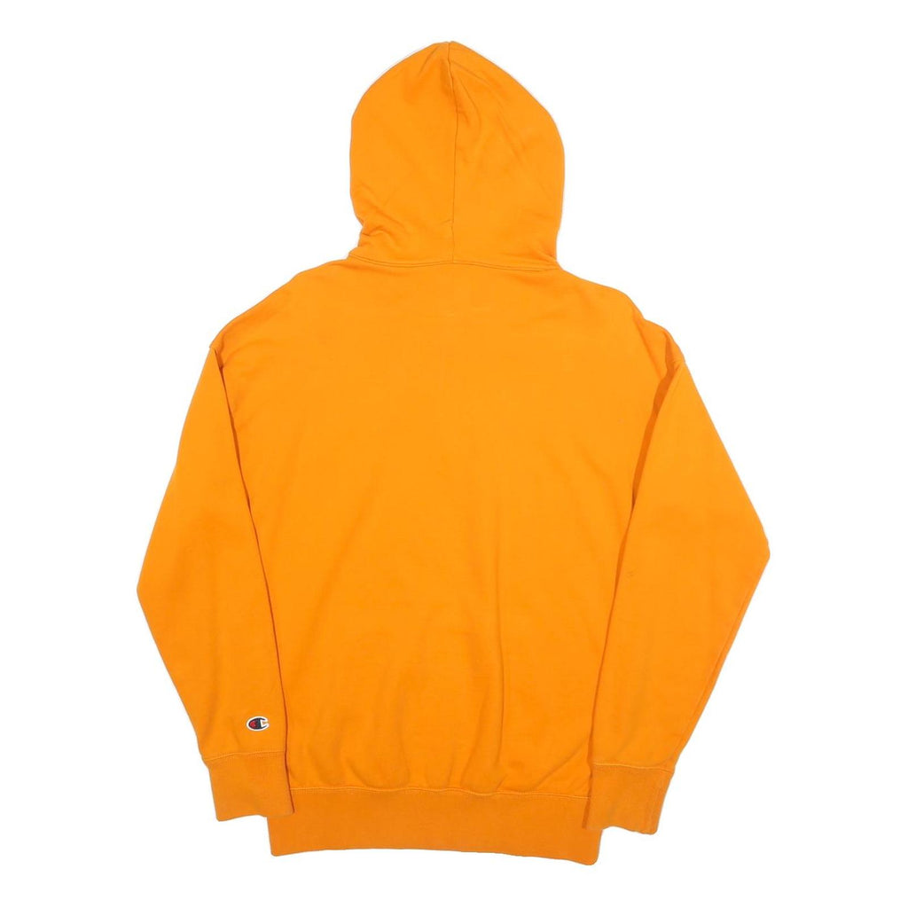 CHAMPION Mens Orange ¼ Zip Hoodie XS Cotton Blend Pullover Sweatshirt