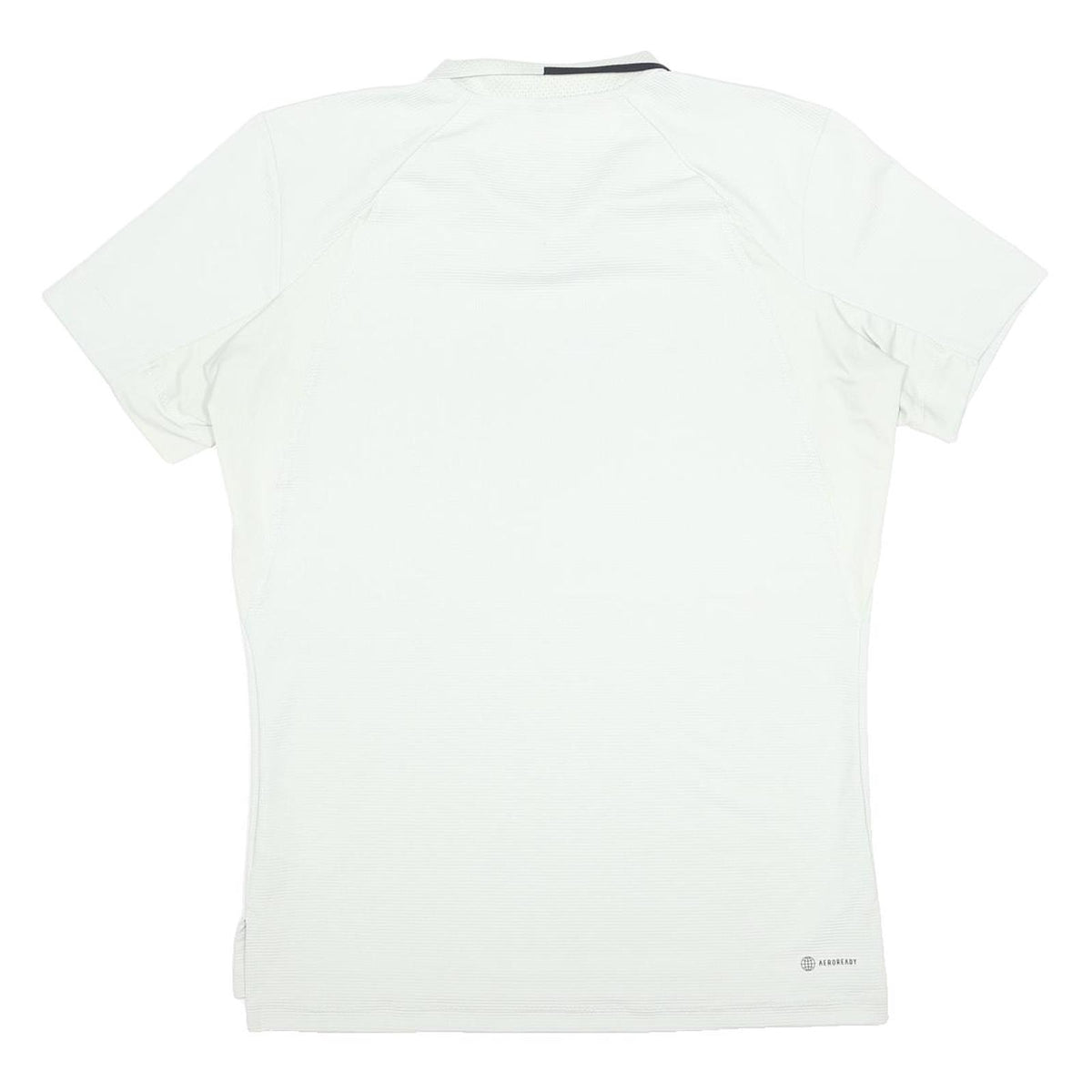 ADIDAS Mens White & Black Polyester Short Sleeve Polo Shirt L Sportswear Casual