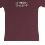 VANS Mens Maroon Crew Neck Graphic T-Shirt M Cotton Blend Casual