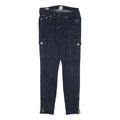TRUE RELIGION Womens Slim Dark Blue Denim Zip Jeans W27 L29 Cargo Pocket Zipper