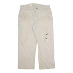 CARHARTT Mens Relaxed Beige Cotton Blend Woven Trousers W36 L27 Straight