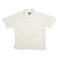 WEEKENDER Mens White & Beige Sax On The Beach Shirt L Casual Relaxed Fit