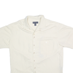 WEEKENDER Mens White & Beige Sax On The Beach Shirt L Casual Relaxed Fit