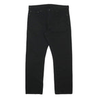 LEVI'S 513 Mens Slim Black Denim Raw Jeans W36 L30 Cotton Blend Zip Pockets
