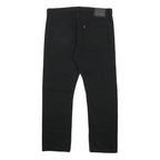 LEVI'S 513 Mens Slim Black Denim Raw Jeans W36 L30 Cotton Blend Zip Pockets