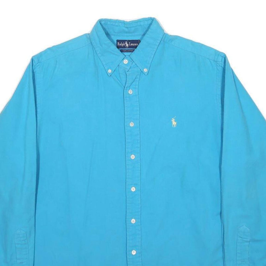 RALPH LAUREN Mens Blue XL Cotton Shirt Button-Down Collar Long Sleeve Casual