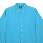 RALPH LAUREN Mens Blue XL Cotton Shirt Button-Down Collar Long Sleeve Casual