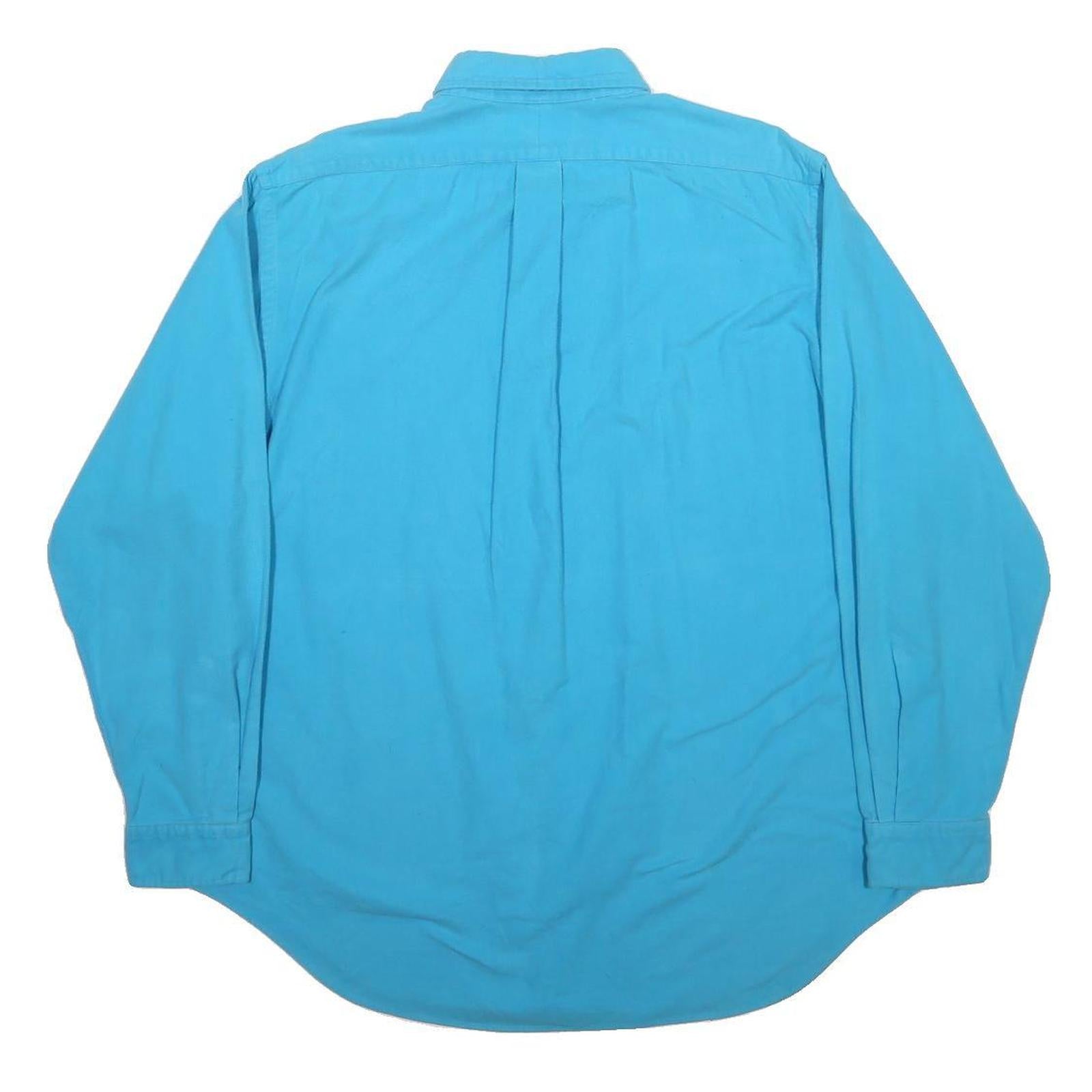 RALPH LAUREN Mens Blue XL Cotton Shirt Button-Down Collar Long Sleeve Casual