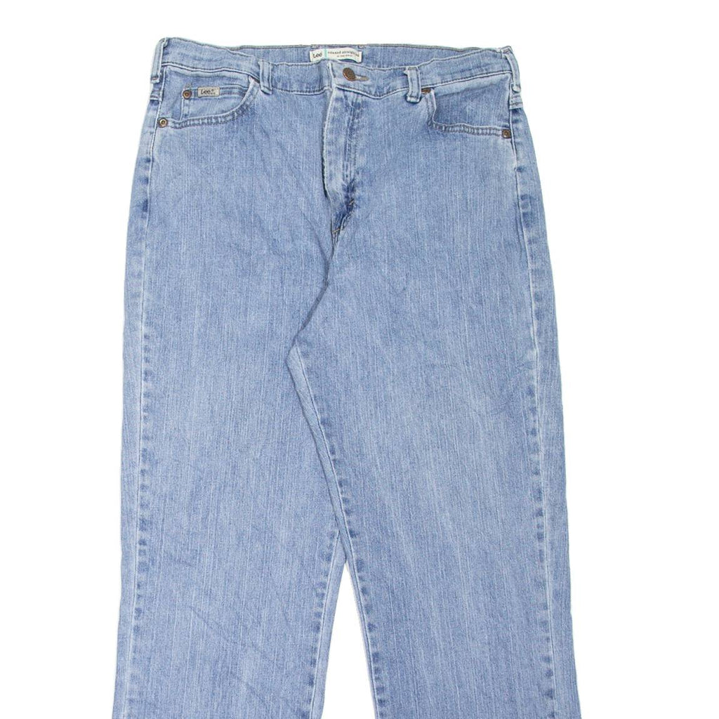 LEE Womens Jeans Blue Relaxed Straight W32 L29
