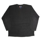 CHAPS RALPH LAUREN Mens Jumper Black V-Neck Tight Knit L