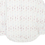 REPLAY Mens White & Red Printed Shirt L Cotton Blend Casual Long Sleeve