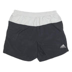 ADIDAS Mens Shorts Black & White Casual XL W34 Polyester Blend Sportswear