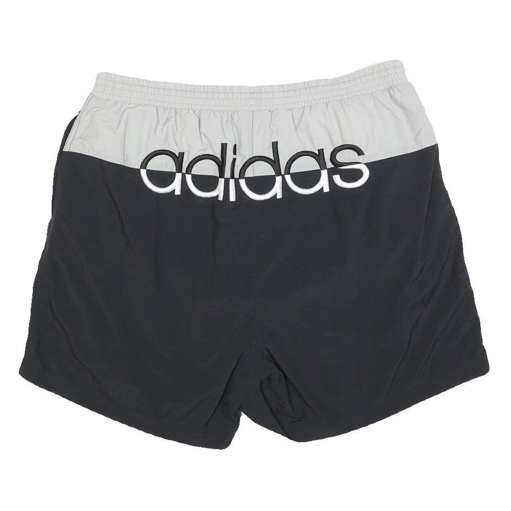ADIDAS Mens Shorts Black & White Casual XL W34 Polyester Blend Sportswear