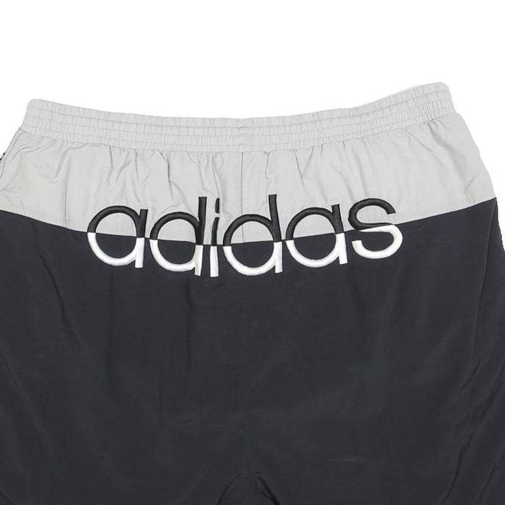 ADIDAS Mens Shorts Black & White Casual XL W34 Polyester Blend Sportswear
