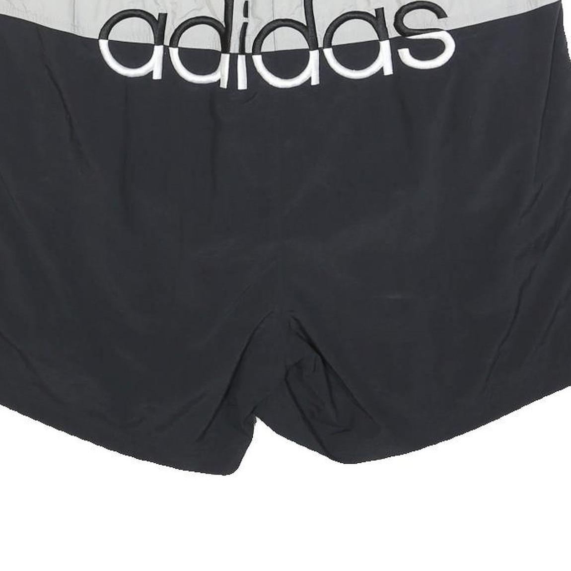 ADIDAS Mens Shorts Black & White Casual XL W34 Polyester Blend Sportswear