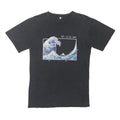 Mens Black Cotton Graphic T-Shirt S Short Sleeve Crew Neck Science Art