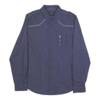 GUESS Mens Blue Cotton Shirt M Casual Long Sleeve Button Shirt