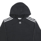 ADIDAS Womens Black Pullover Hoodie UK 6 Cotton Blend Cropped Top