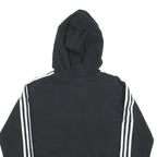 ADIDAS Womens Black Pullover Hoodie UK 6 Cotton Blend Cropped Top