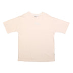 FILA Womens Cream L Classic Short Sleeve Crew Neck Cotton Blend T-Shirt