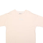 FILA Womens Cream L Classic Short Sleeve Crew Neck Cotton Blend T-Shirt