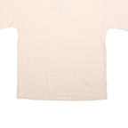 FILA Womens Cream L Classic Short Sleeve Crew Neck Cotton Blend T-Shirt