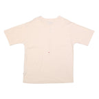 FILA Womens Cream L Classic Short Sleeve Crew Neck Cotton Blend T-Shirt