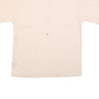 FILA Womens Cream L Classic Short Sleeve Crew Neck Cotton Blend T-Shirt