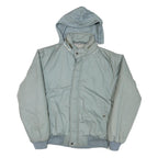 Womens Light Grey Zip Hooded Nylon Jacket XL Casual Outdoor Bomber Style