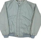 Womens Light Grey Zip Hooded Nylon Jacket XL Casual Outdoor Bomber Style