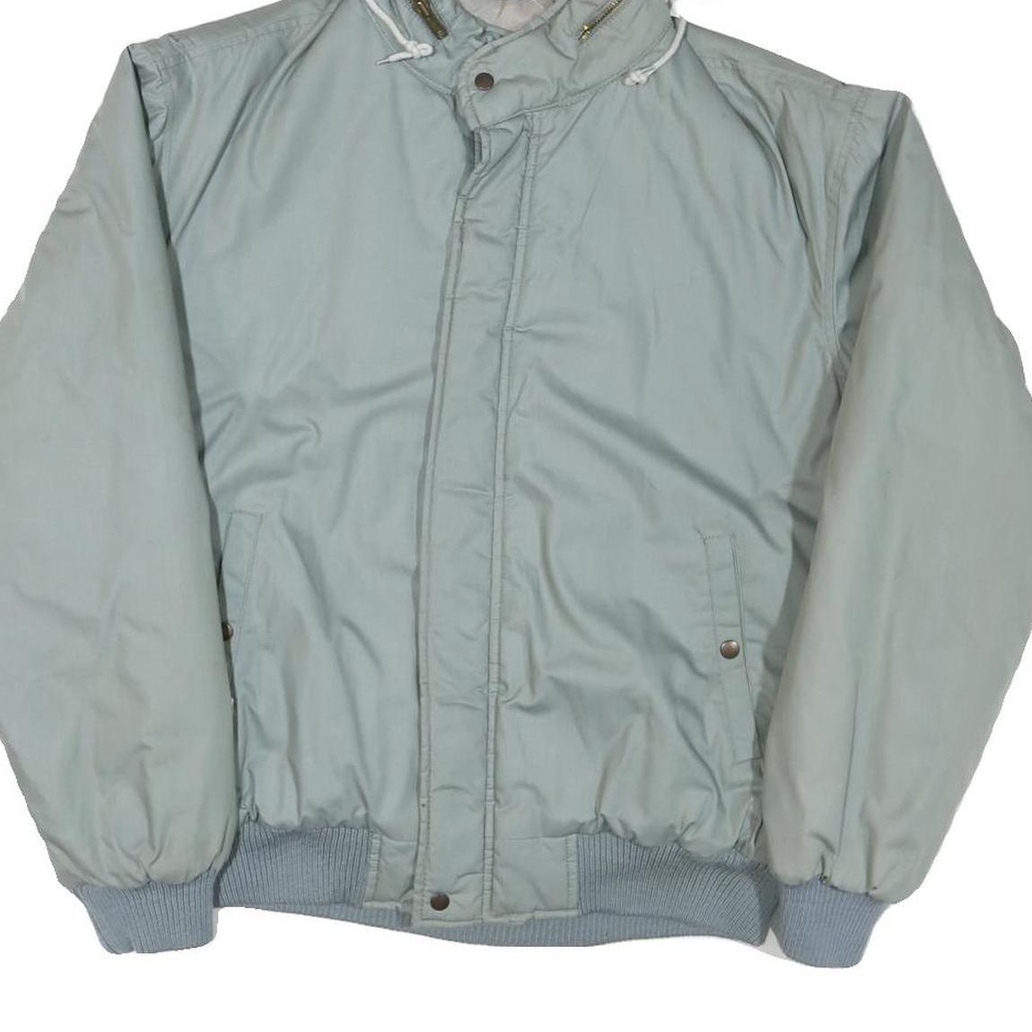 Womens Light Grey Zip Hooded Nylon Jacket XL Casual Outdoor Bomber Style