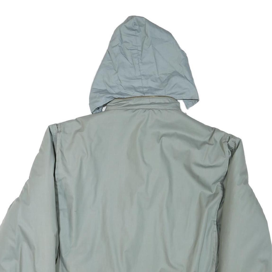 Womens Light Grey Zip Hooded Nylon Jacket XL Casual Outdoor Bomber Style