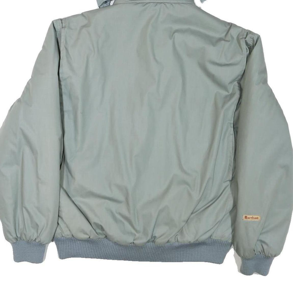 Womens Light Grey Zip Hooded Nylon Jacket XL Casual Outdoor Bomber Style