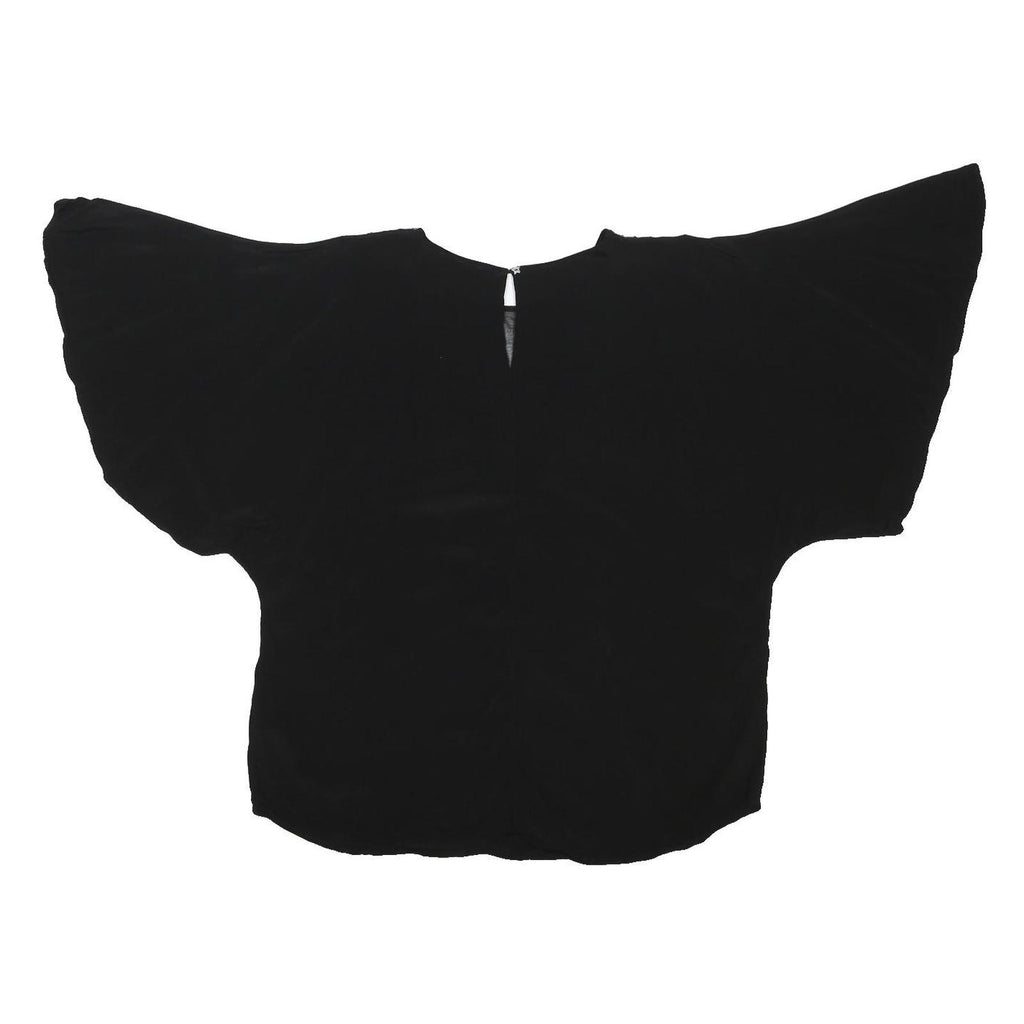 MINT VELVET Womens Black Star Print Basic Short Sleeve Crew Neck Top L