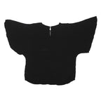 MINT VELVET Womens Black Star Print Basic Short Sleeve Crew Neck Top L