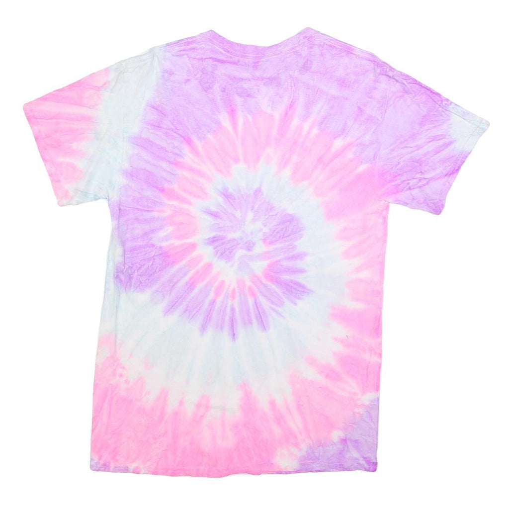 GILDAN Womens Pink & Purple Tie Dye Okaloosa Island Florida T-Shirt M Short
