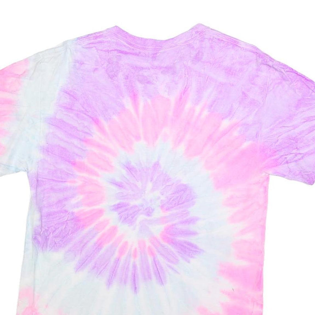 GILDAN Womens Pink & Purple Tie Dye Okaloosa Island Florida T-Shirt M Short