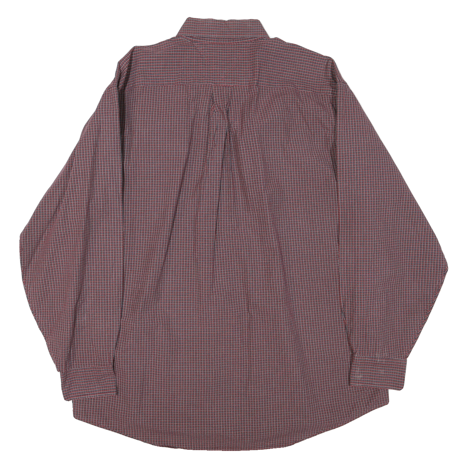 TOMMY HILFIGER Mens Red & Blue Checked Shirt XL Classic Button Down Cotton Blend