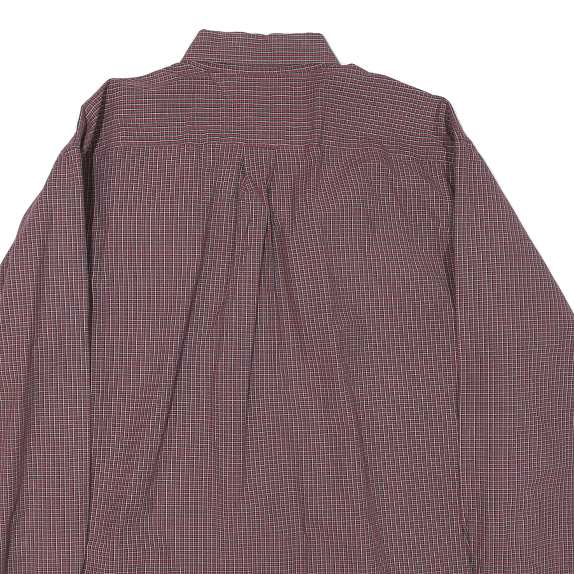 TOMMY HILFIGER Mens Red & Blue Checked Shirt XL Classic Button Down Cotton Blend