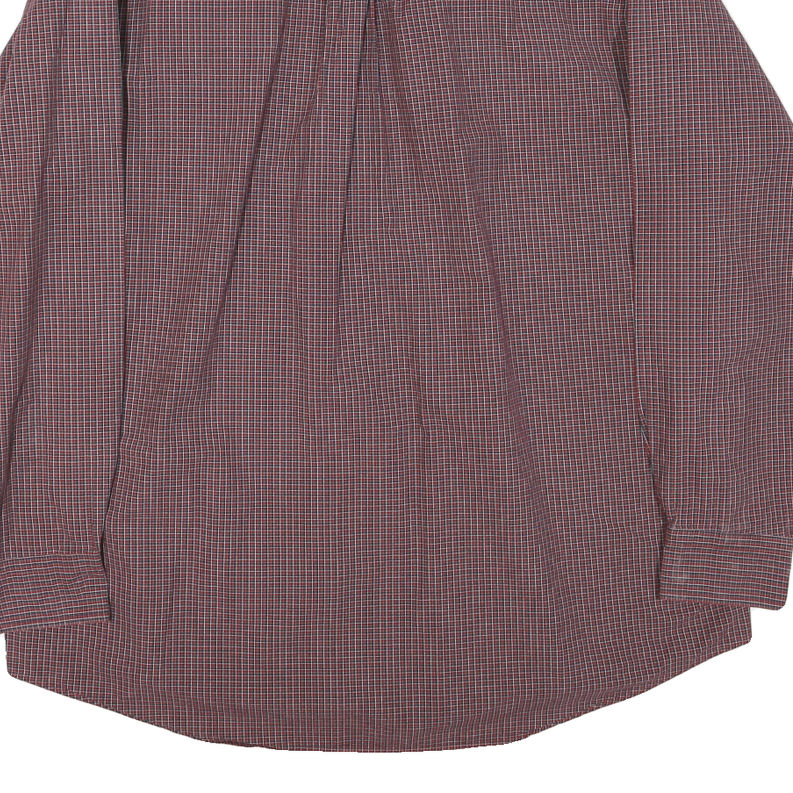 TOMMY HILFIGER Mens Red & Blue Checked Shirt XL Classic Button Down Cotton Blend