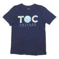 NIKE Mens Navy Blue Tournament Of Champions TOC Graphic T-Shirt S Short Sleeve
