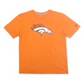 NIKE Mens Orange Denver Broncos Graphic T-Shirt L Short Sleeve Crew Neck