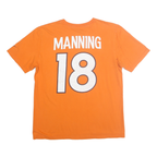 NIKE Mens Orange Denver Broncos Graphic T-Shirt L Short Sleeve Crew Neck