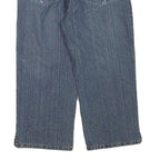 COSMO Womens Blue Denim Cropped Shorts M W30 Embroidered Detail