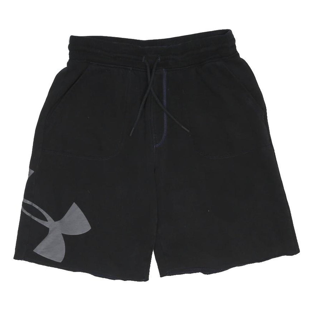 UNDER ARMOUR Mens Black Casual Shorts Large Logo M W30 Cotton Blend Comfort