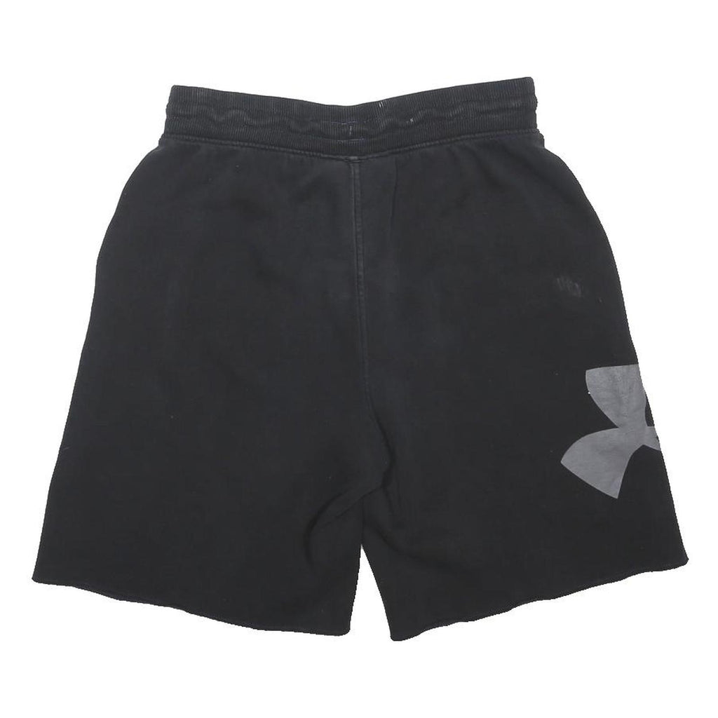UNDER ARMOUR Mens Black Casual Shorts Large Logo M W30 Cotton Blend Comfort